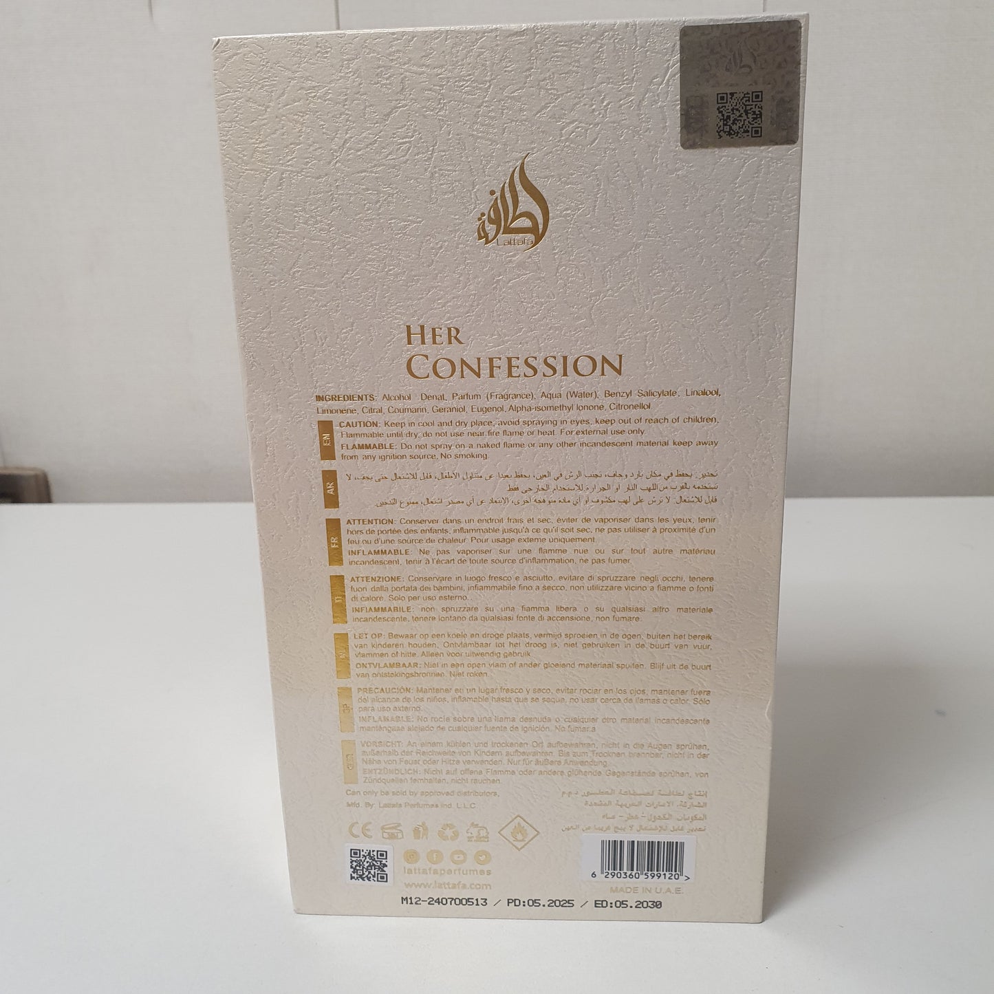Her Confession Lattafa Perfume White, 23450