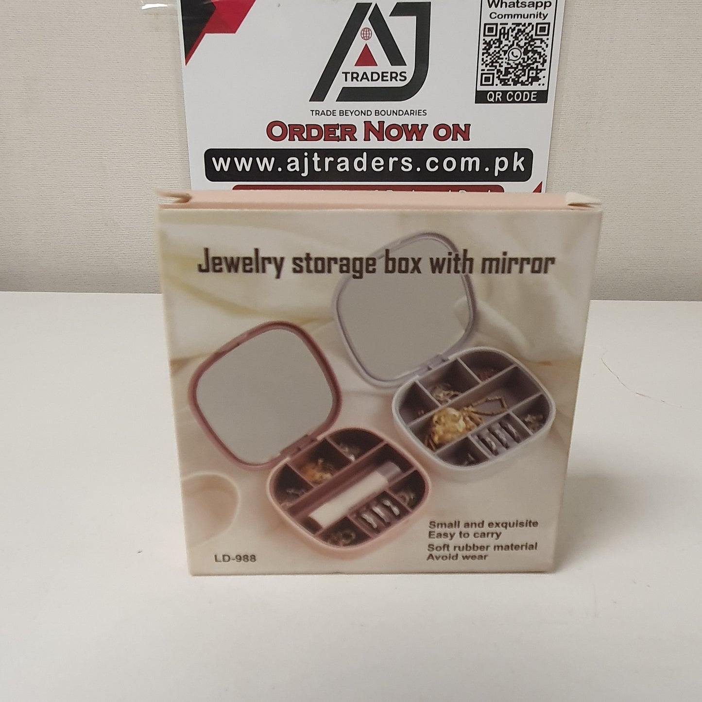 Jewelry Storage Box with Mirror, 121180