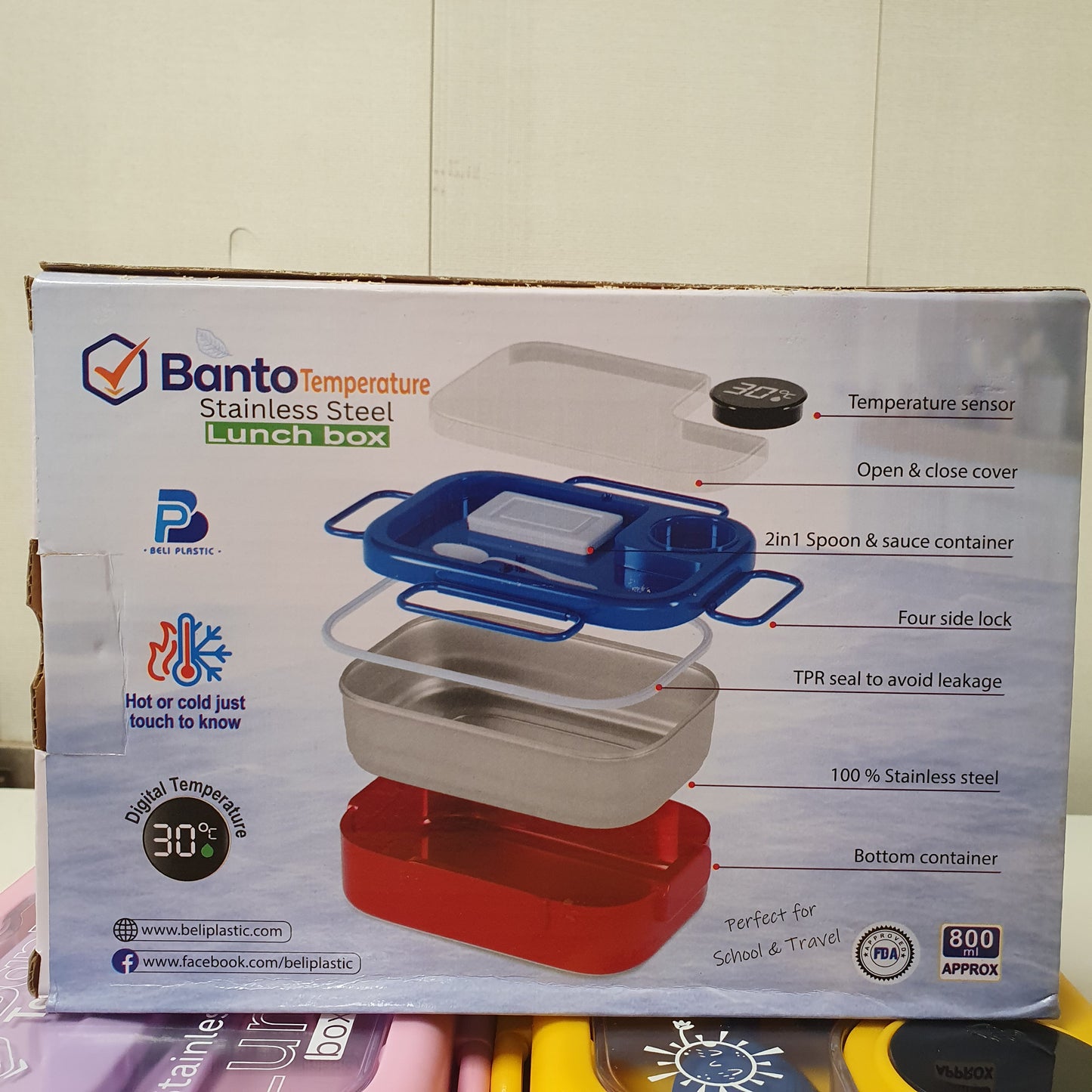 Banto Temperature Stainless Steel Lunch Box Digital Temperature, 121380