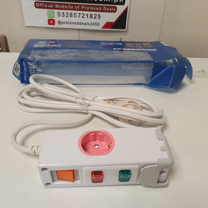 Hyundai Multi 2 Socket Extension Boardwith usb port and mobile stand, 24250