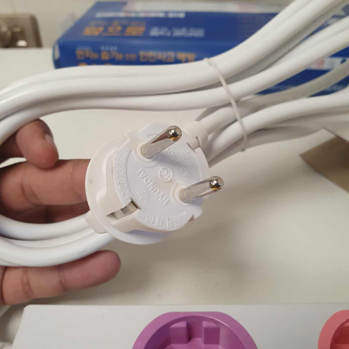 Hyundai Korean 3 Socket Extension Wire USB Support, 10