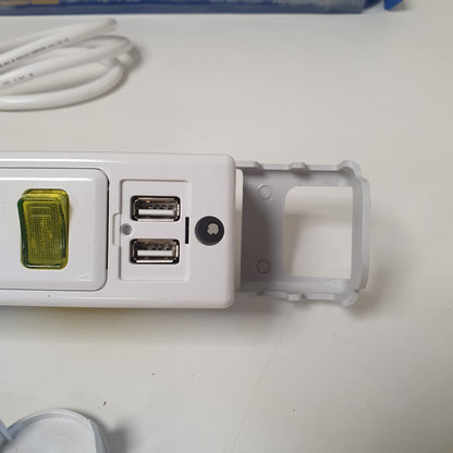 Hyundai Korean Heavy Duty 4 Socket  with usb port and mobile stand Extenion, 23