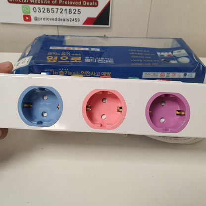 Hyundayi Blue white Packing 5 Sockets with usb socket and mobile stand Extenion, 30