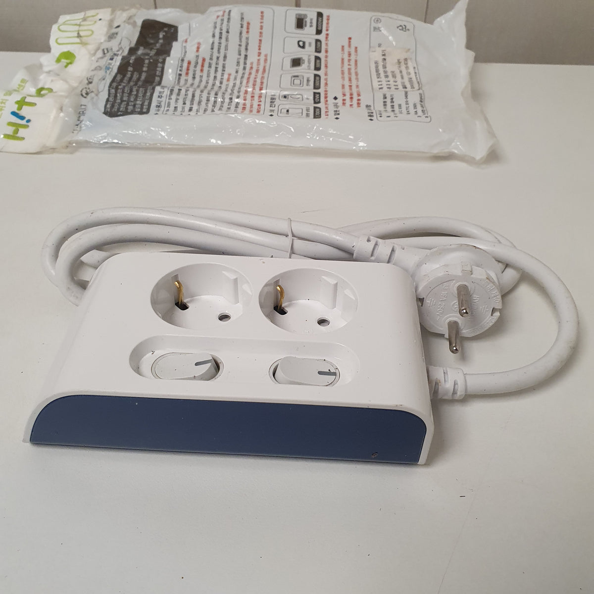 Blue White Hyundai Heavy Duty 2 Sockt Extenion Board, 1