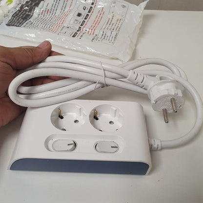 Blue White Hyundai Heavy Duty 2 Sockt Extenion Board, 1