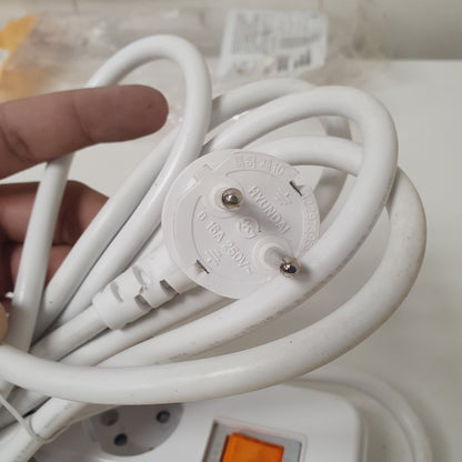 White Socket With Multi Switches 4 Socket Hyundai Extension, 27