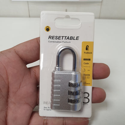 Resettable Padlock Number System, 31230
