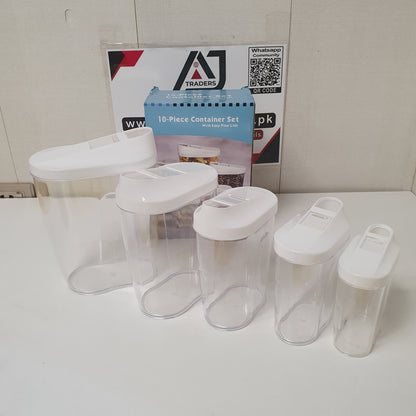 5 Pieces Container Set with Lids, 22550