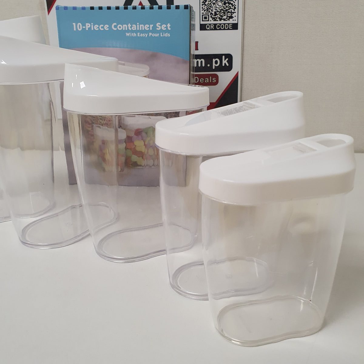 5 Pieces Container Set with Lids, 22550