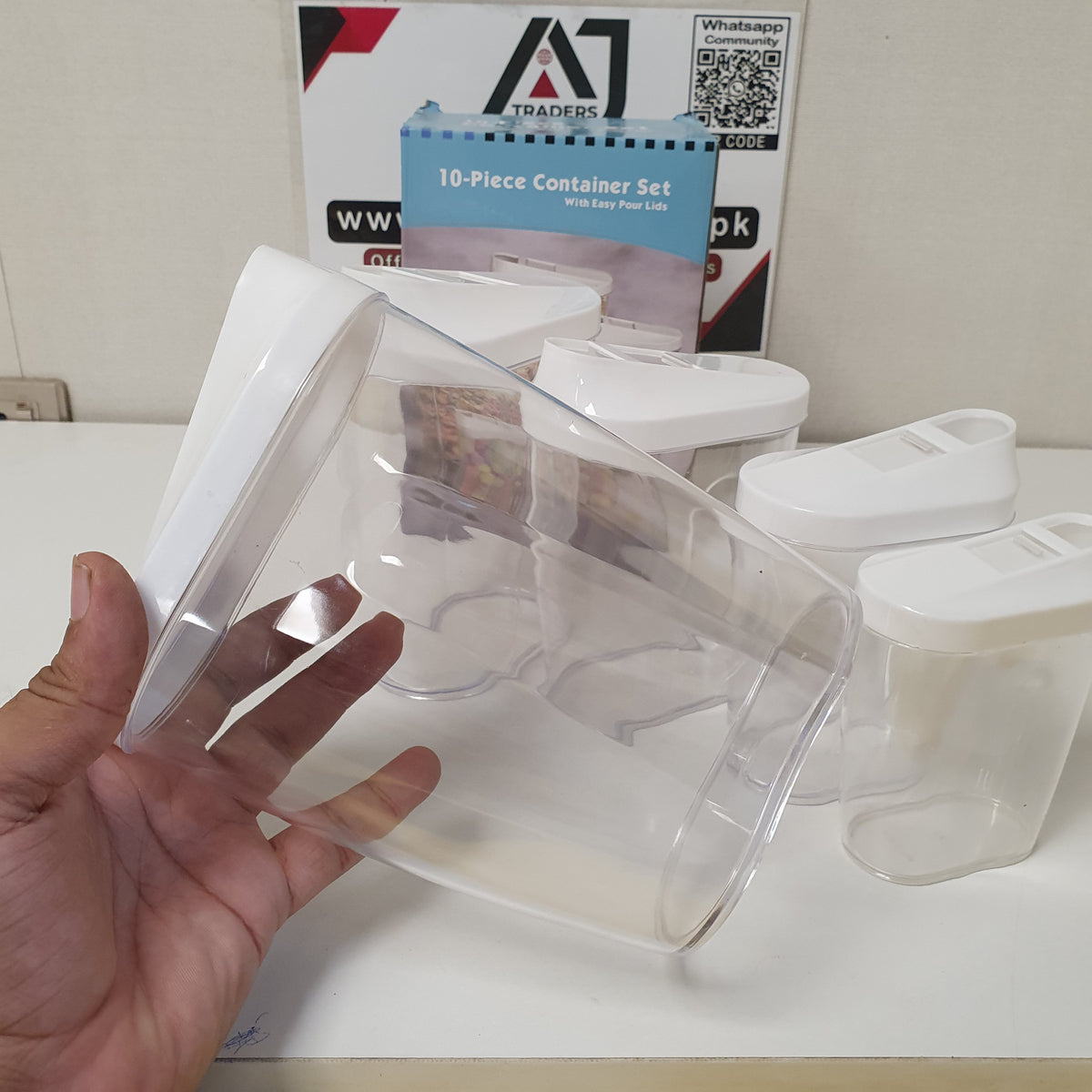5 Pieces Container Set with Lids, 22550