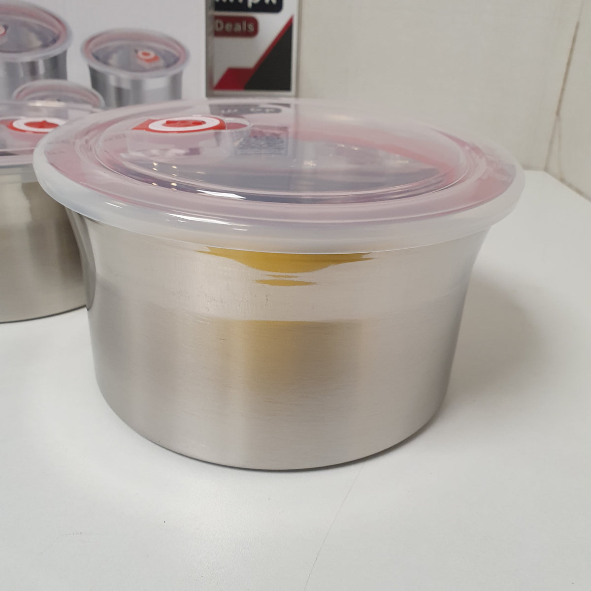 Stainless Steel ware 3 pcs Storage Box Vacuumed, 31830