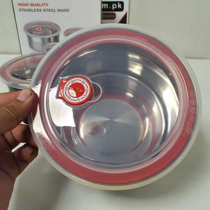 Stainless Steel ware 3 pcs Storage Box Vacuumed, 31830