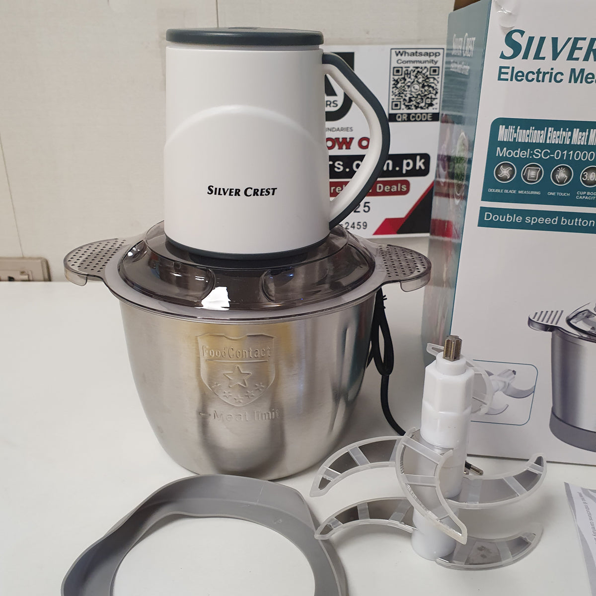 Silver Crest 3L Meat Grinder Double Speed, 14450