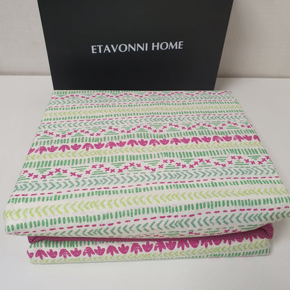 Etavonni Gift Pack Boxed Bedsheet Green White, 6