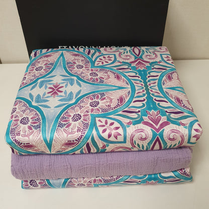 Etavoni Home Boxed Pack Bed sheet Grrn Purple, 4