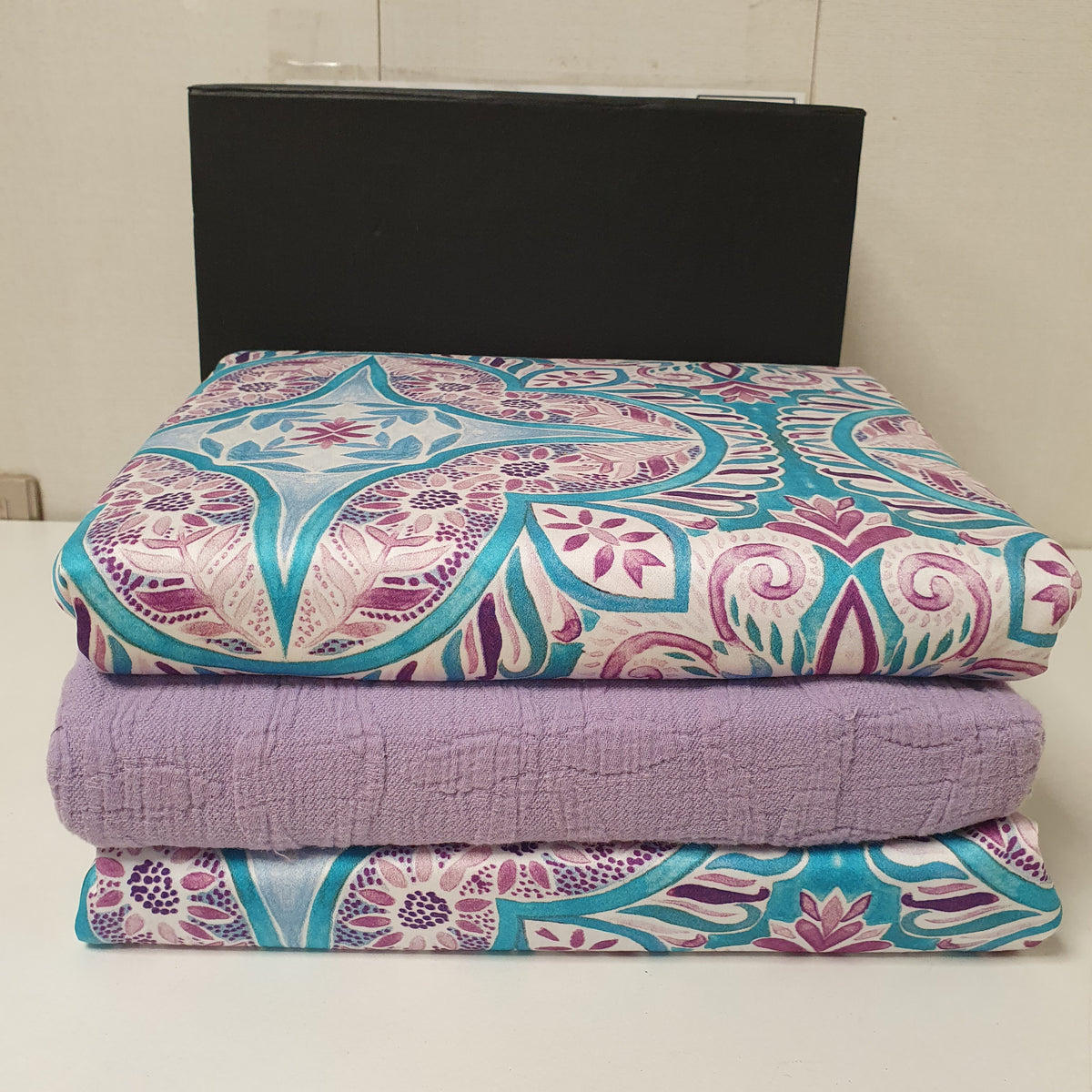 Etavoni Home Boxed Pack Bed sheet Grrn Purple, 4