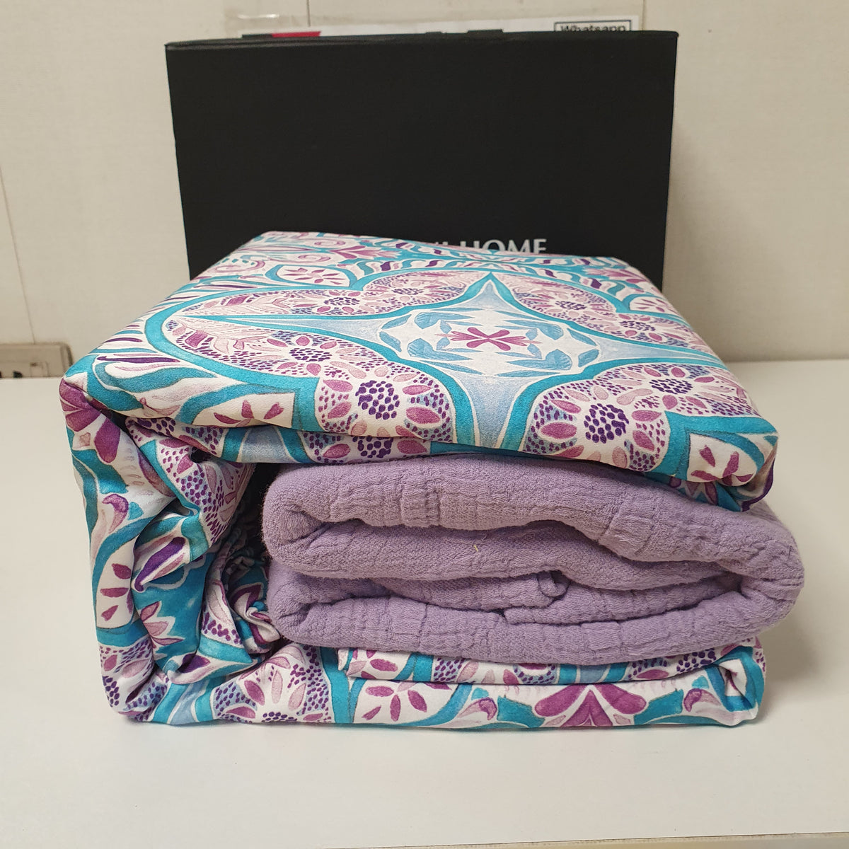 Etavoni Home Boxed Pack Bed sheet Grrn Purple, 4