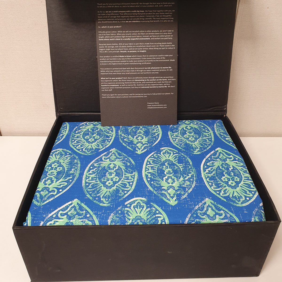 Etvonni Home Bed Sheet Blue Green Leaves, 2