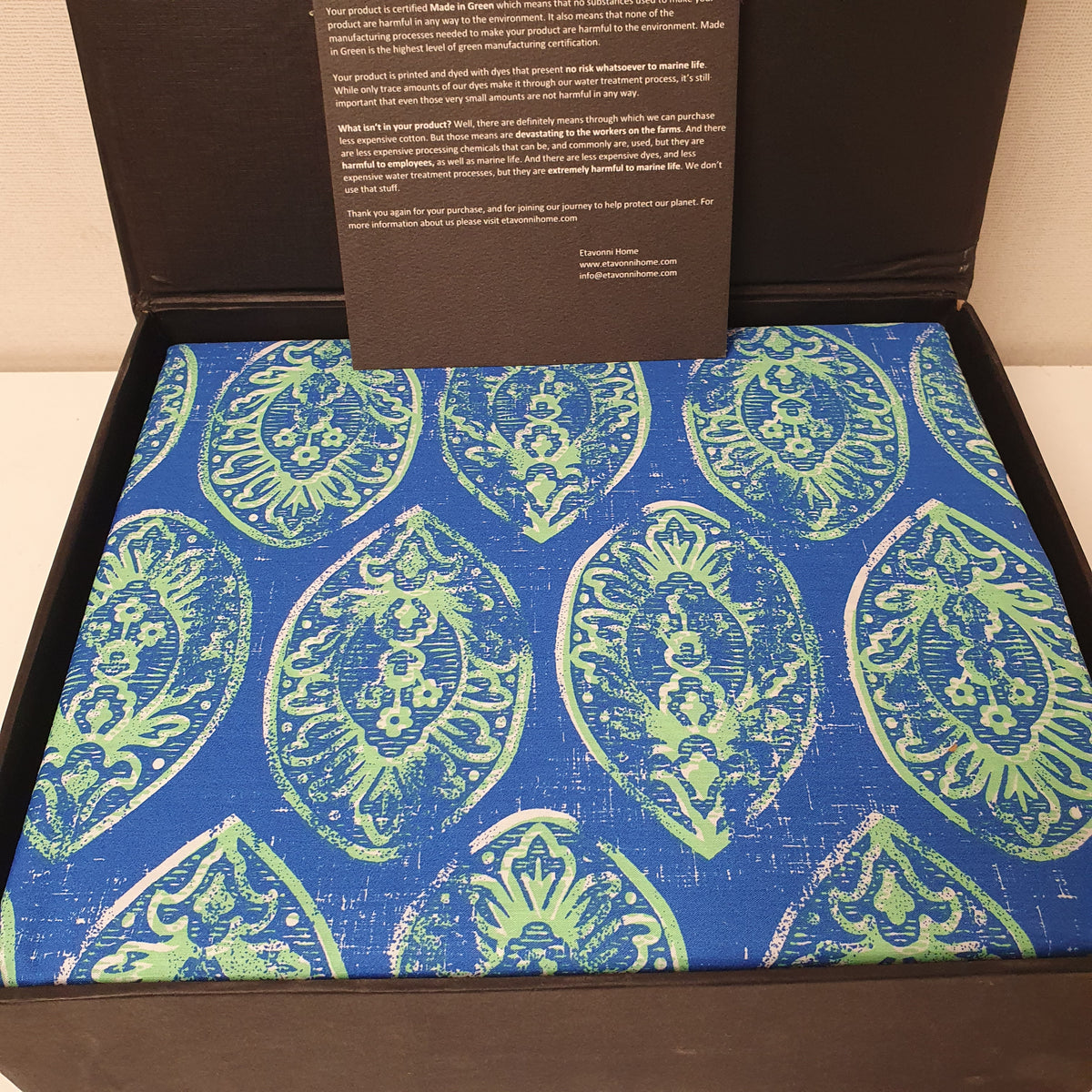 Etvonni Home Bed Sheet Blue Green Leaves, 2