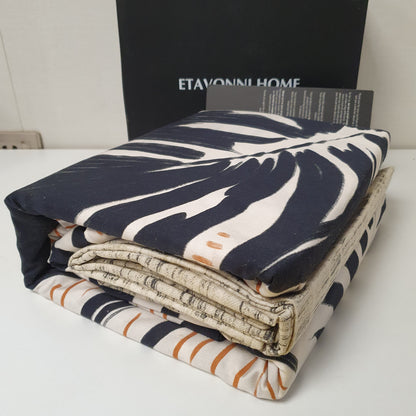 Etavonni Home Blue Offwhite Bedsheet , 1