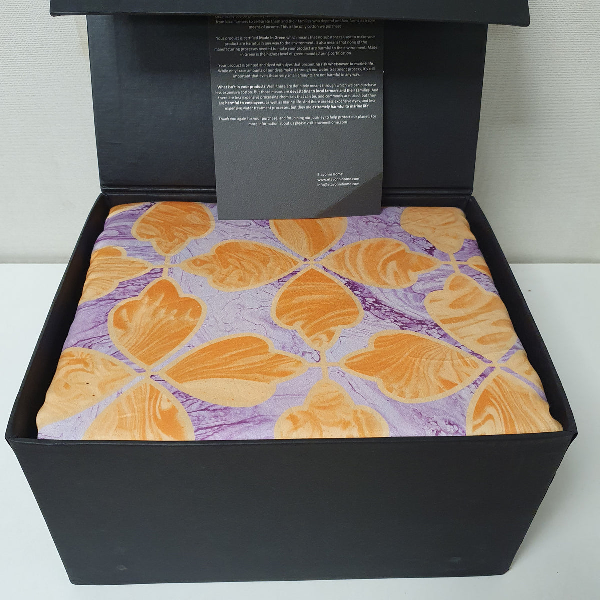 Etavonni Home Purple Yellow Bedsheet Printed Gift Box, 7