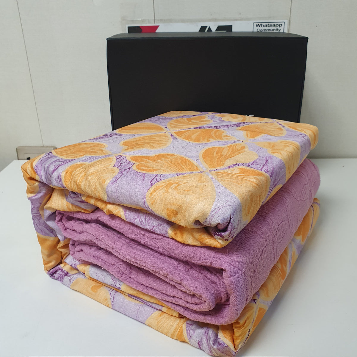 Etavonni Home Purple Yellow Bedsheet Printed Gift Box, 7