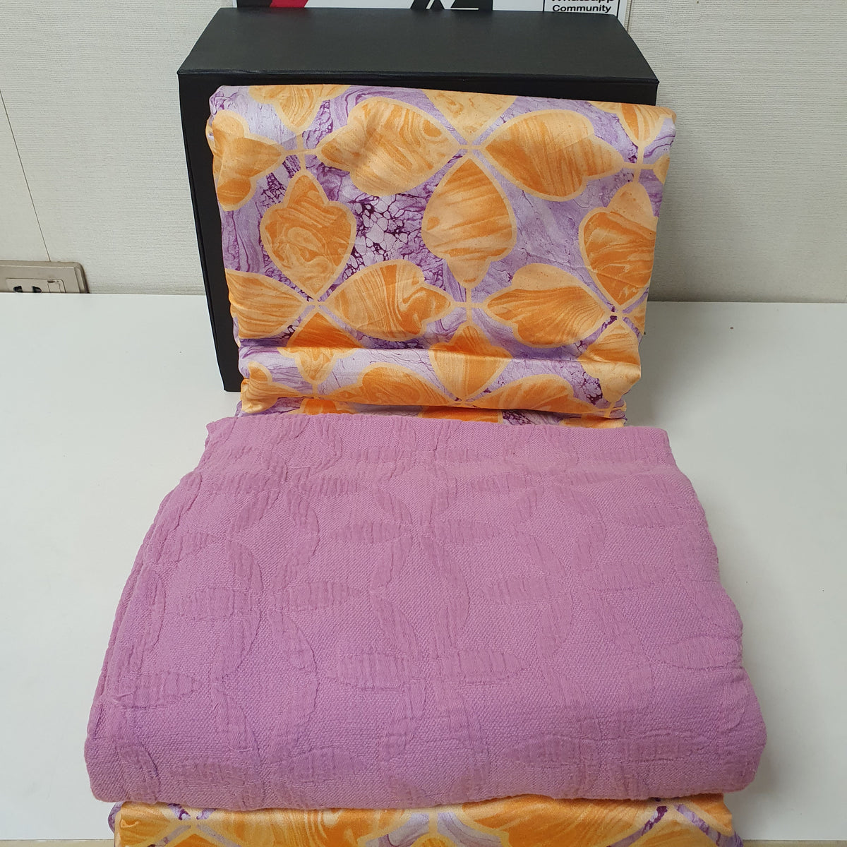Etavonni Home Purple Yellow Bedsheet Printed Gift Box, 7