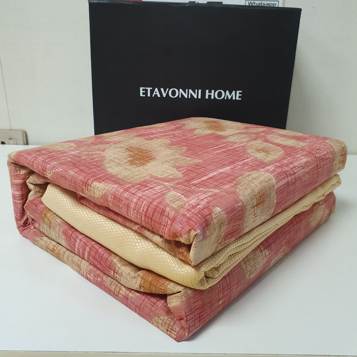 Etavonni Home Brown Pink Bedsheet , 3