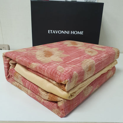 Etavonni Home Brown Pink Bedsheet , 3