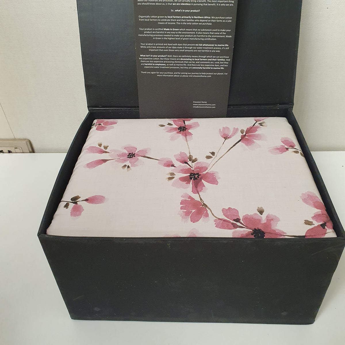 Etavonni Home Bedsheet White Pink Flowers, 4