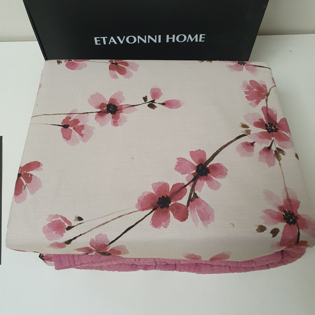 Etavonni Home Bedsheet White Pink Flowers, 4