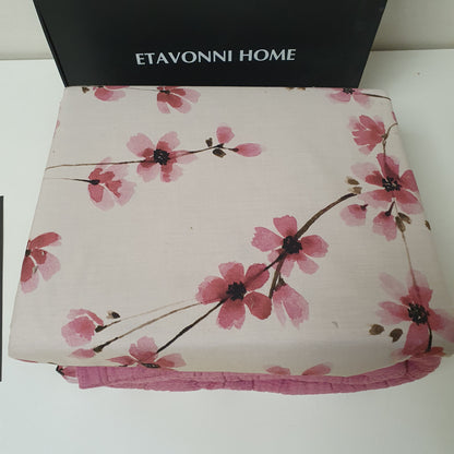 Etavonni Home Bedsheet White Pink Flowers, 4