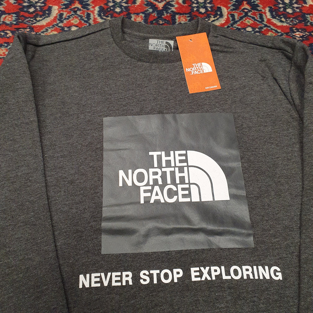 North Face Front Design Grey Warm Shirt, 47864