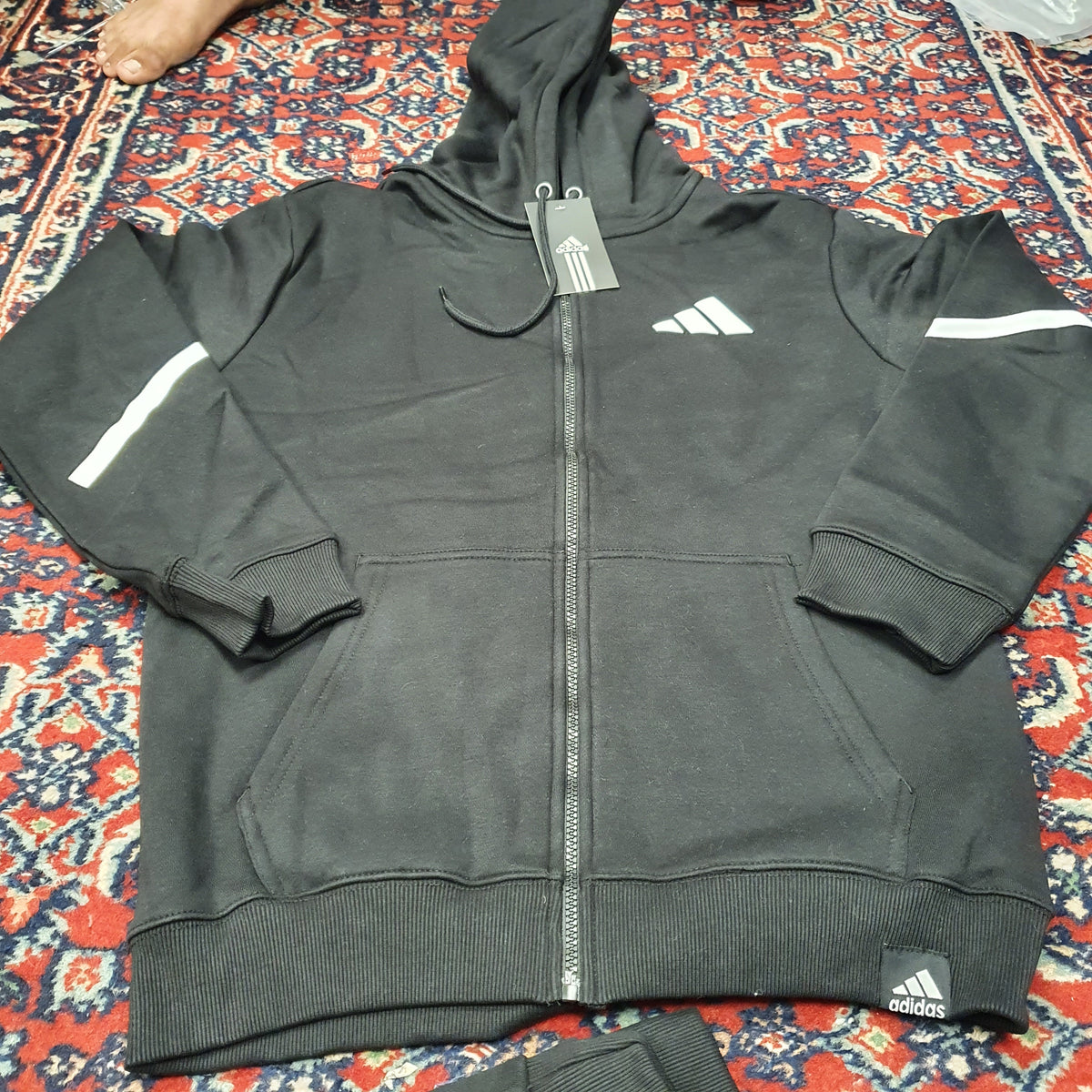 Black Adidas Warm Track Suit, 5