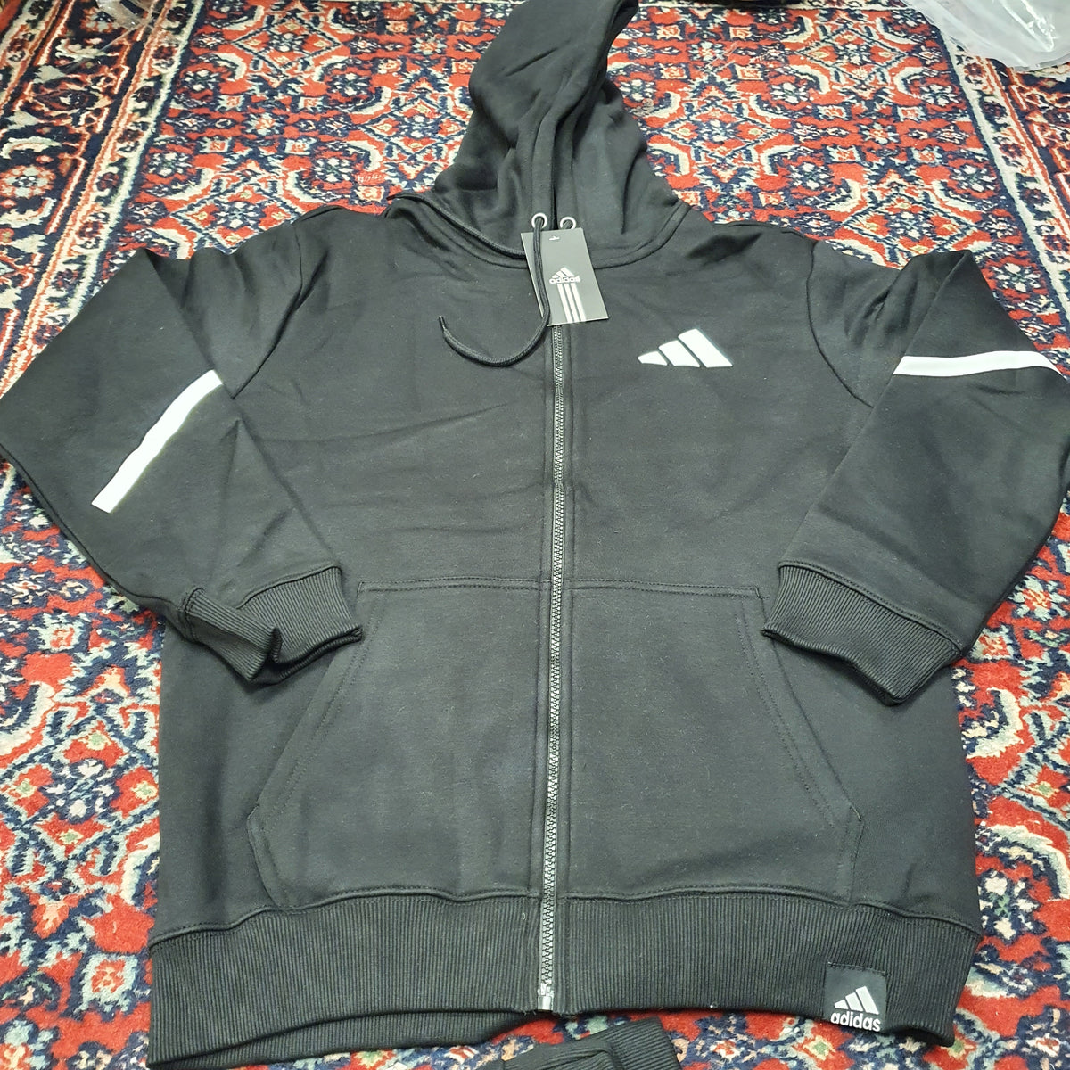 Black Adidas Warm Track Suit, 5
