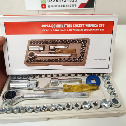 40ocs Combination Socket Wrench Set, 21900