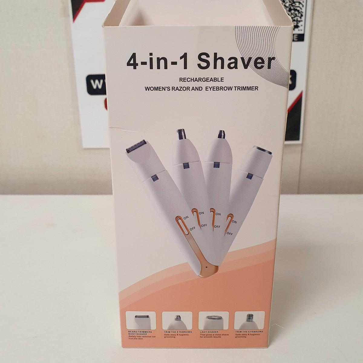4 in 1 Rechargeable Shaver Women razor and Eyebrow Trimmer, 24650