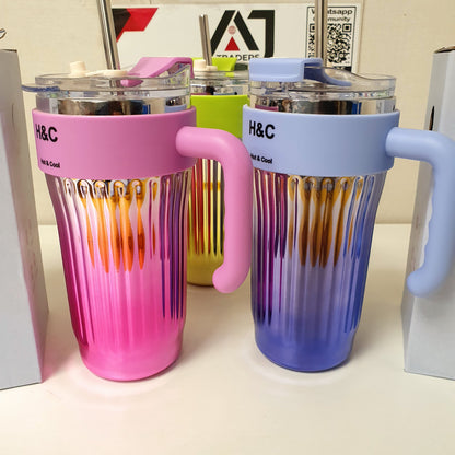 Cute Vacuumed Cup with Stainless Steel Straw, 32100