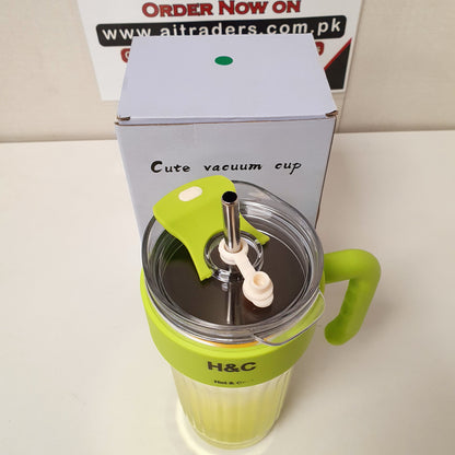 Cute Vacuumed Cup with Stainless Steel Straw, 32100
