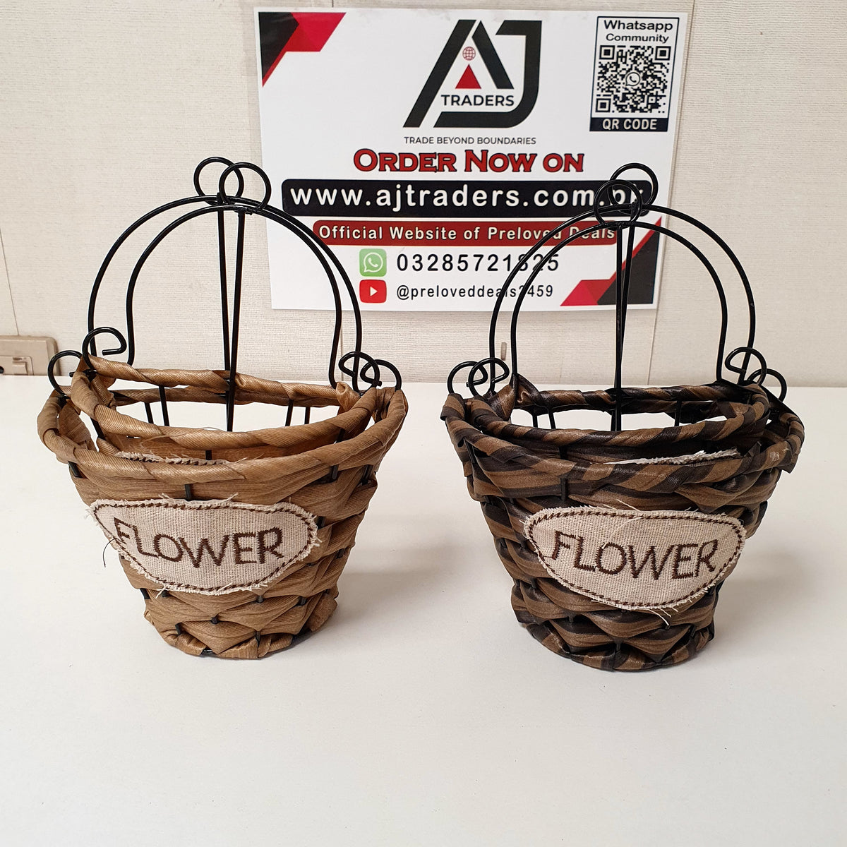 Decoration Flower Basket 2 pcs Set, 11305