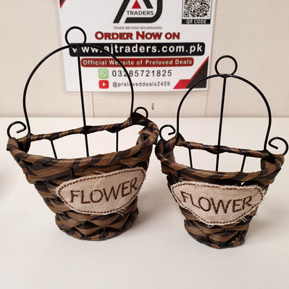 Decoration Flower Basket 2 pcs Set, 11305