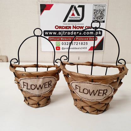 Decoration Flower Basket 2 pcs Set, 11305