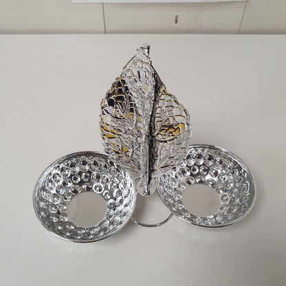 Silver Decoration Leaf with 2 Bowls, 31800