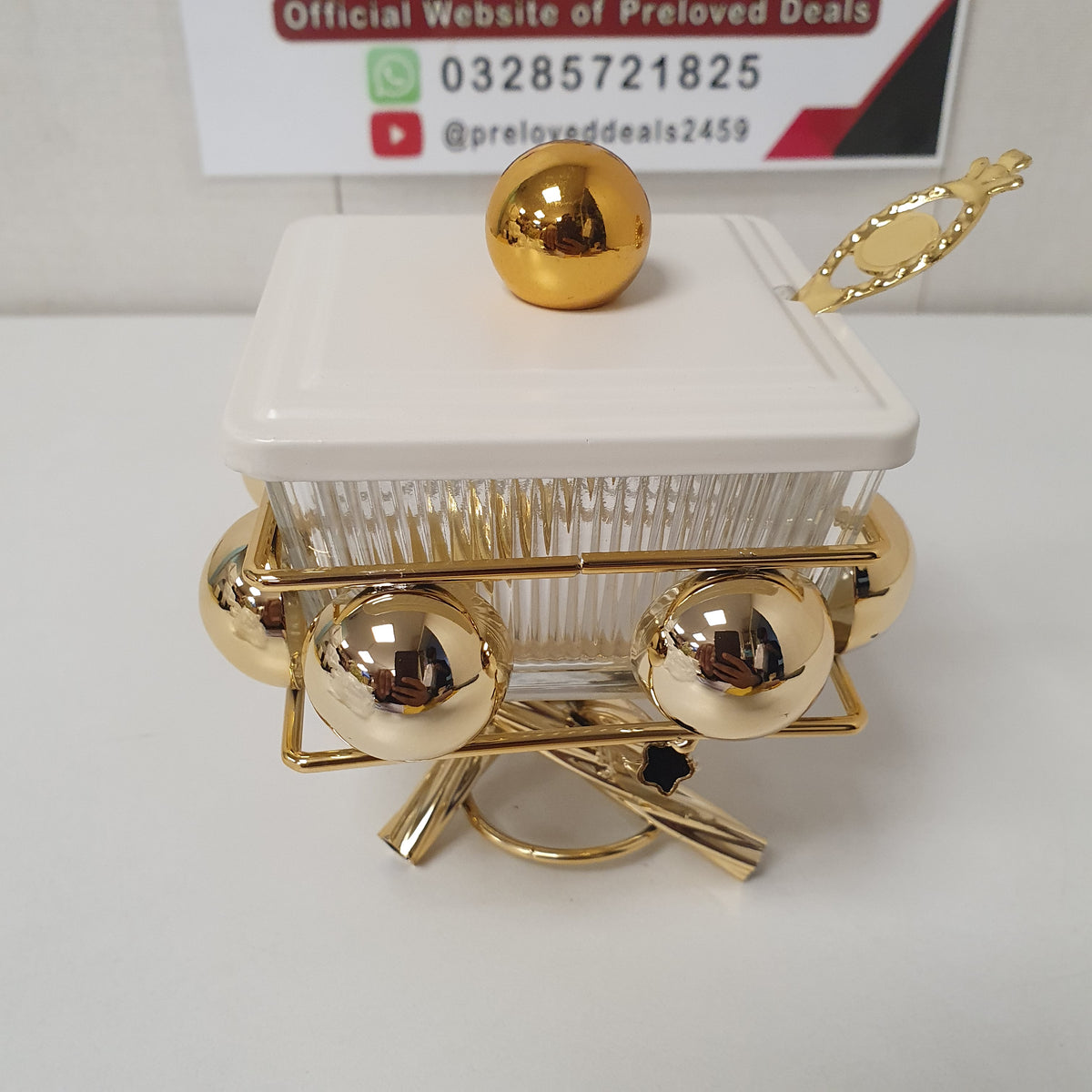 Golden Stand Sugar Pot, 31875
