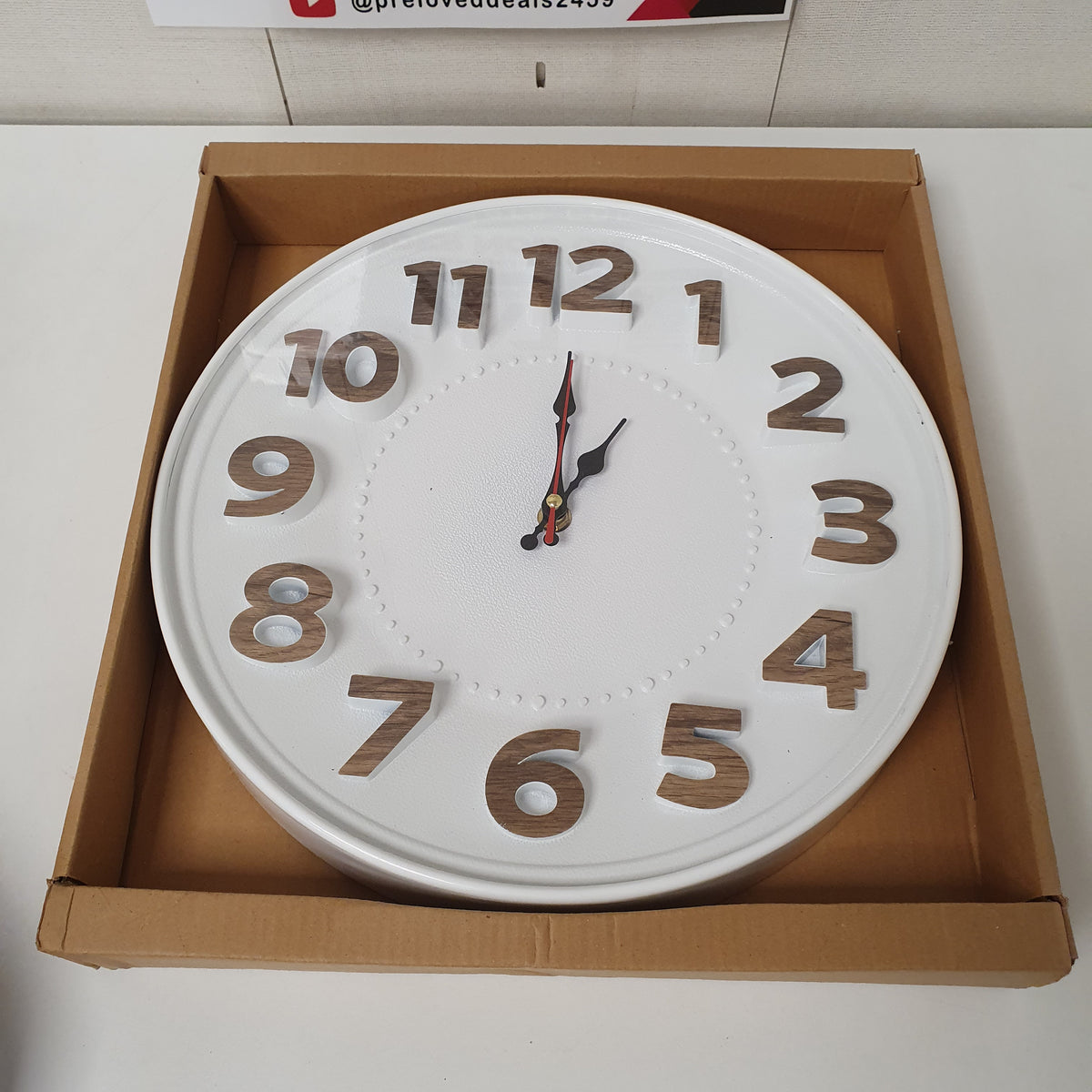 Big Number White Wall Clock, 22000