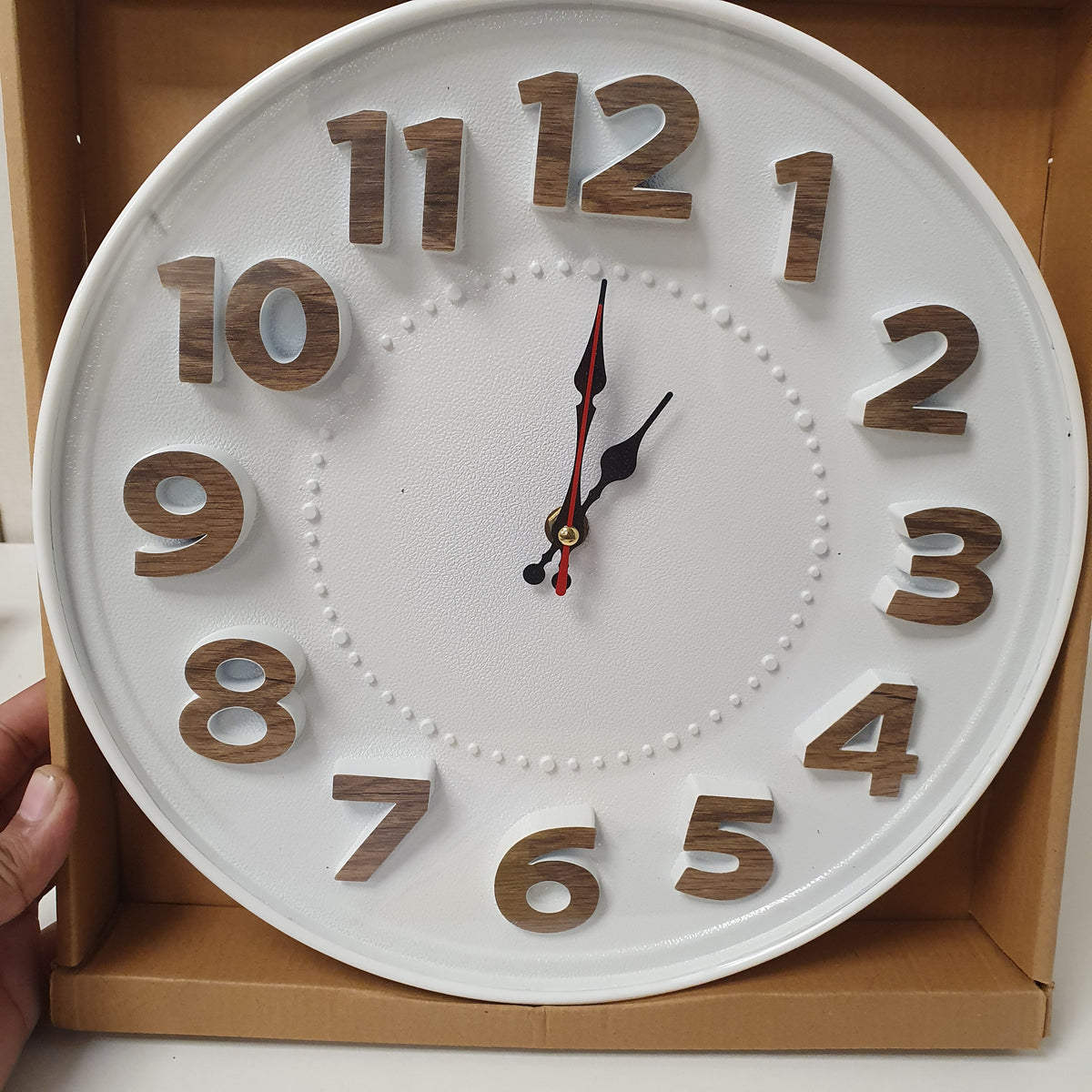Big Number White Wall Clock, 22000