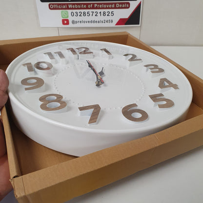 Big Number White Wall Clock, 22000