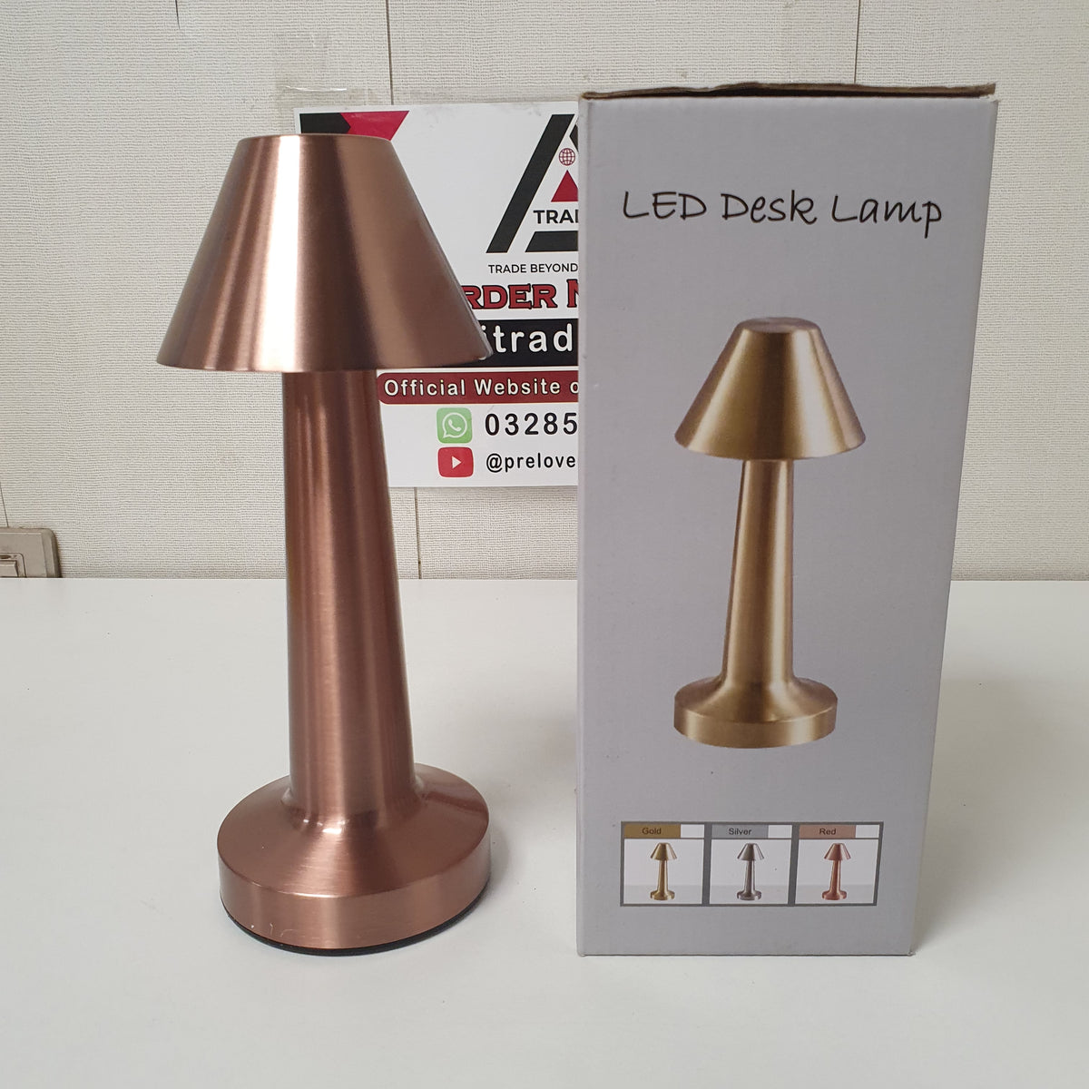 Led Desk Lamp Curve Style Rose Gold, 11750