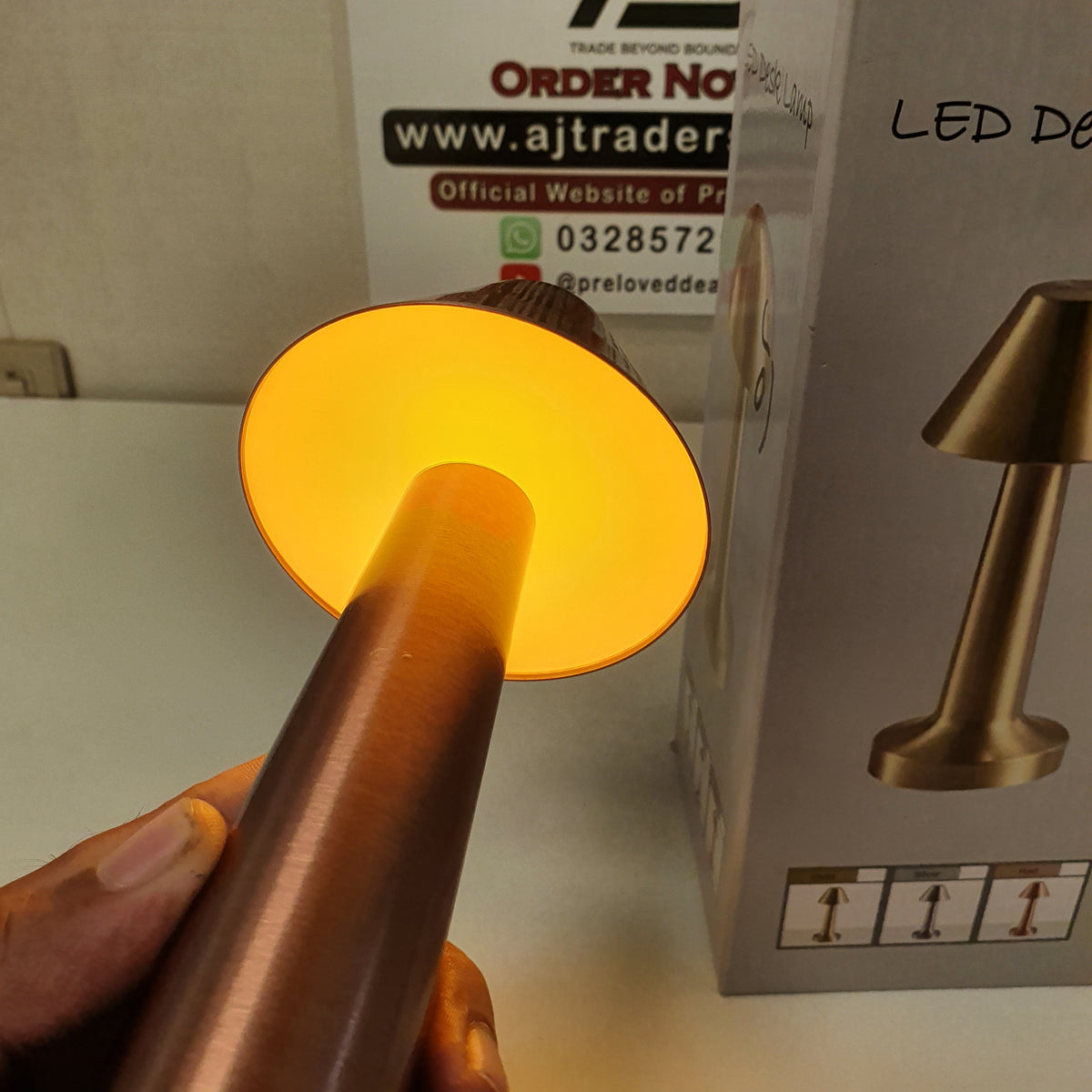Led Desk Lamp Curve Style Rose Gold, 11750