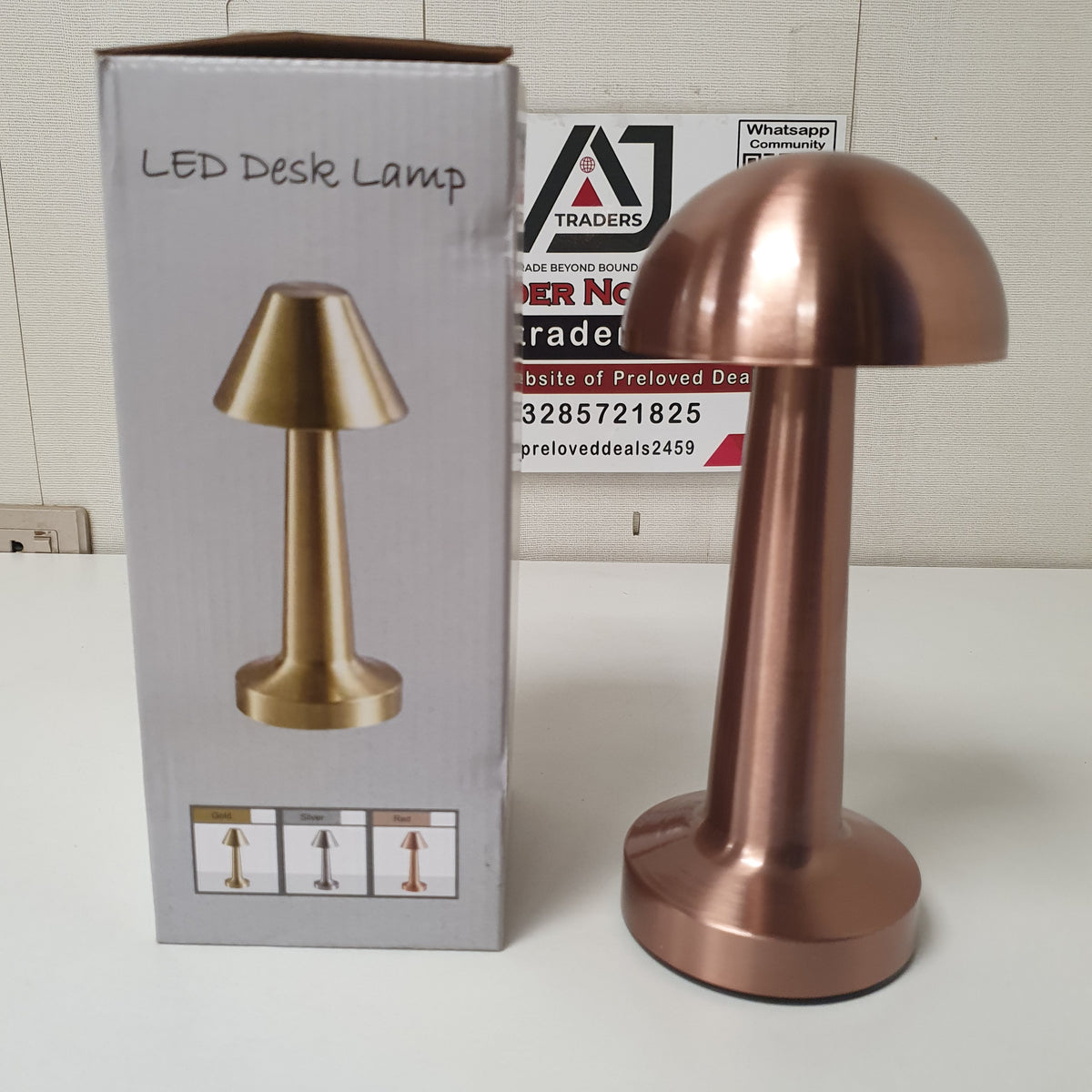 Mushroom Style Rose gold Table Lamp, 11750